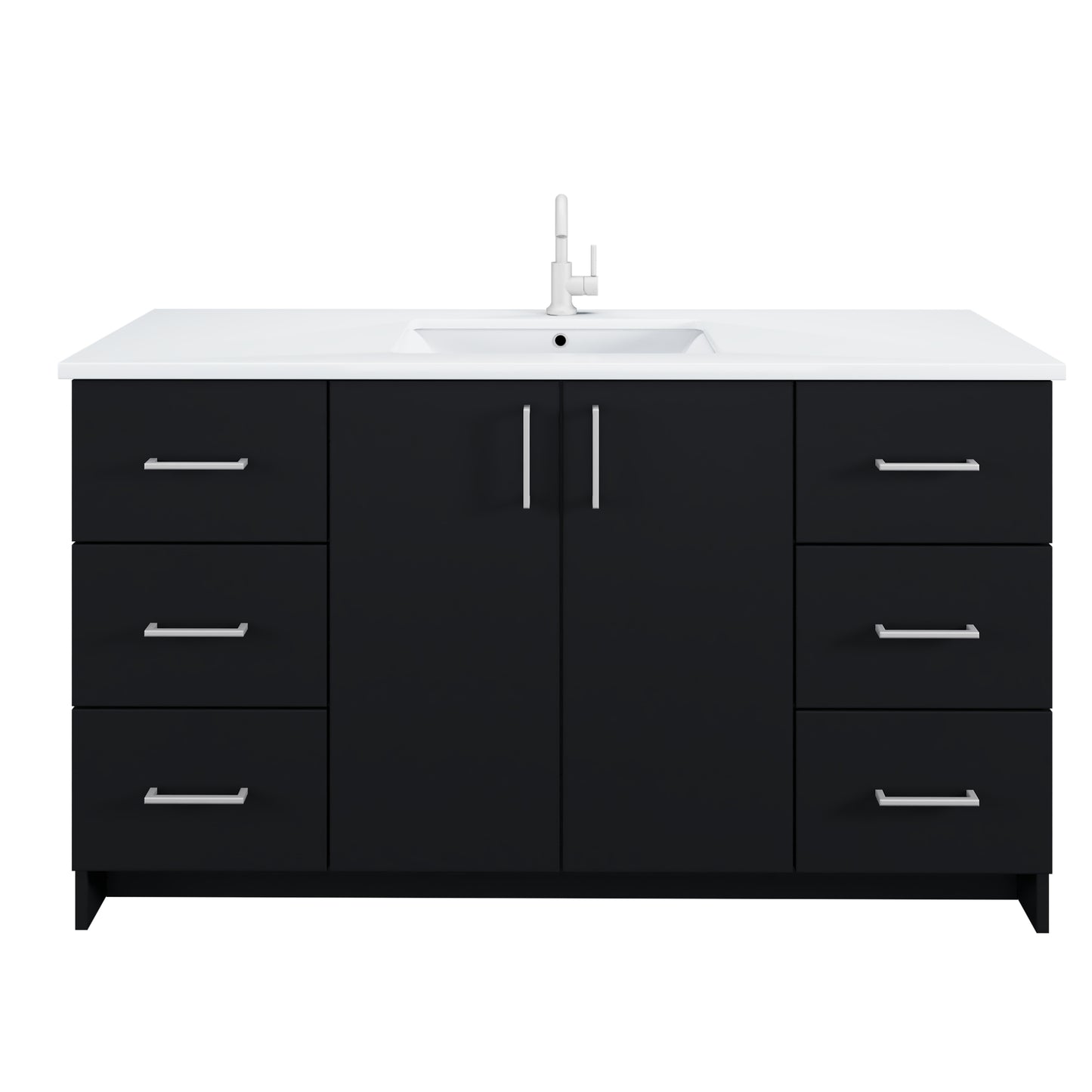 Zuma 60" Bathroom Vanity with integrated counter top