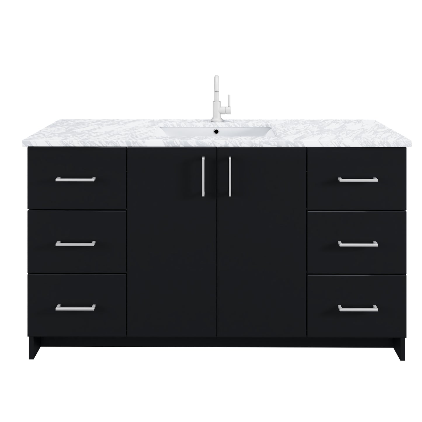 Zuma 60" Bathroom Vanity with integrated counter top