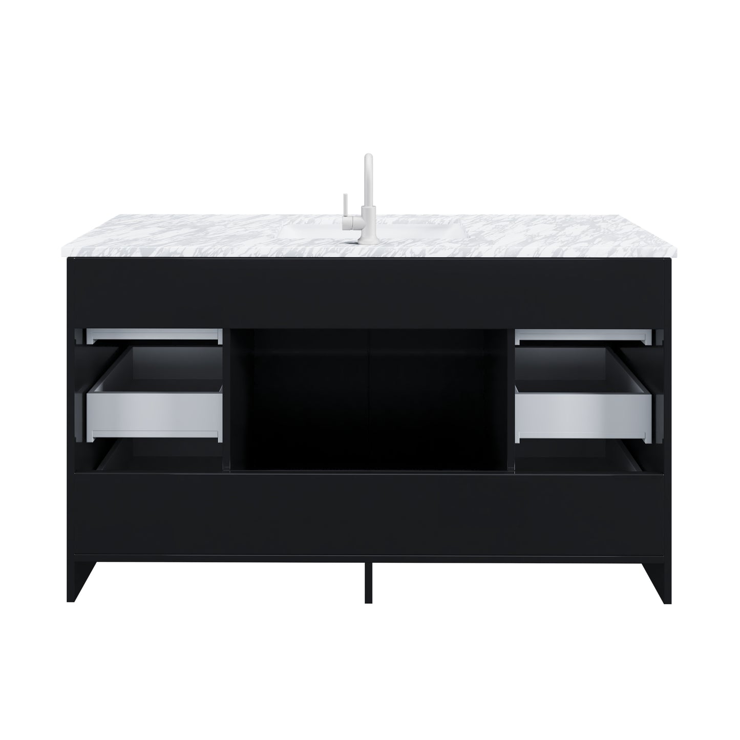 Zuma 60" Bathroom Vanity with integrated counter top