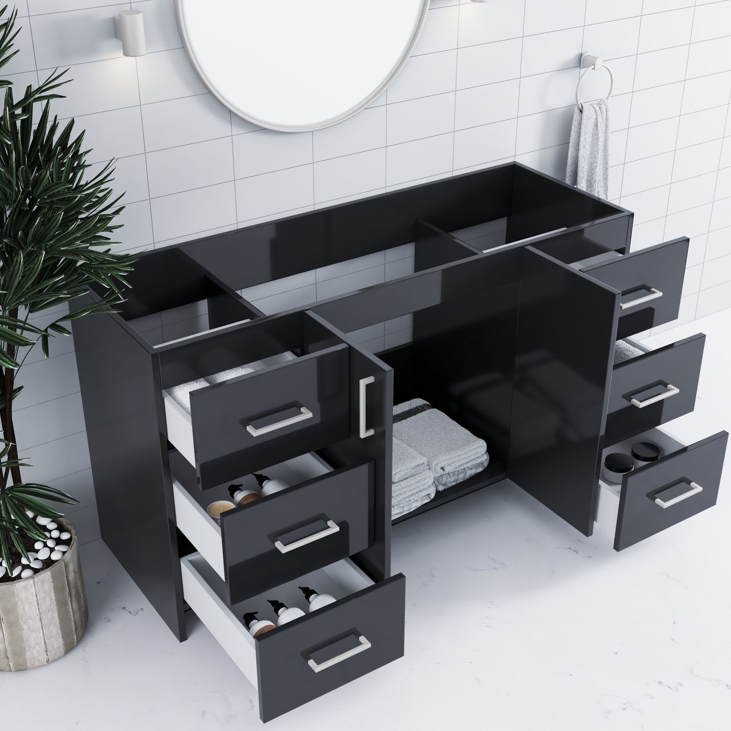 Zuma 60" Bathroom Vanity Cabinet Only