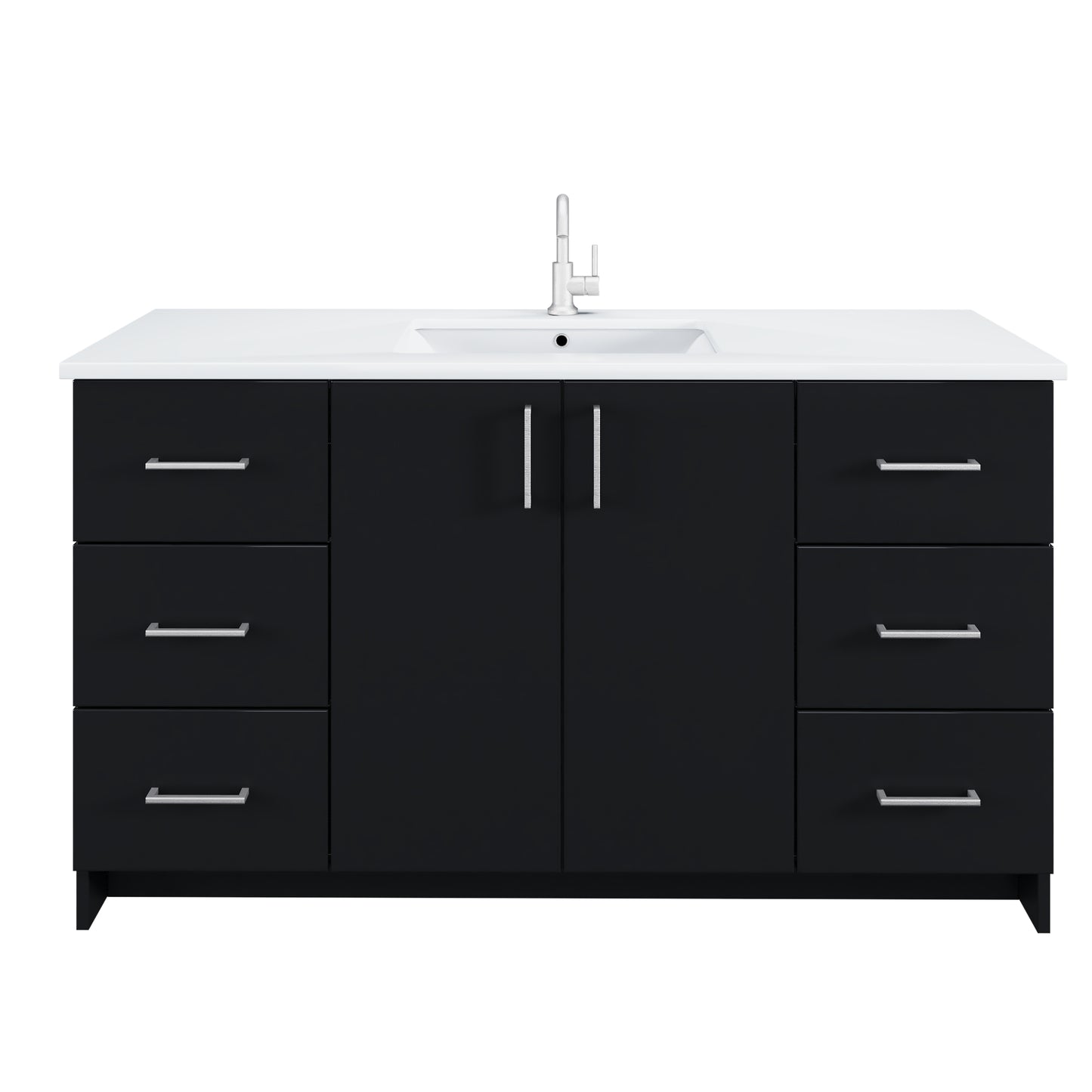 Zuma 60" Bathroom Vanity with integrated counter top