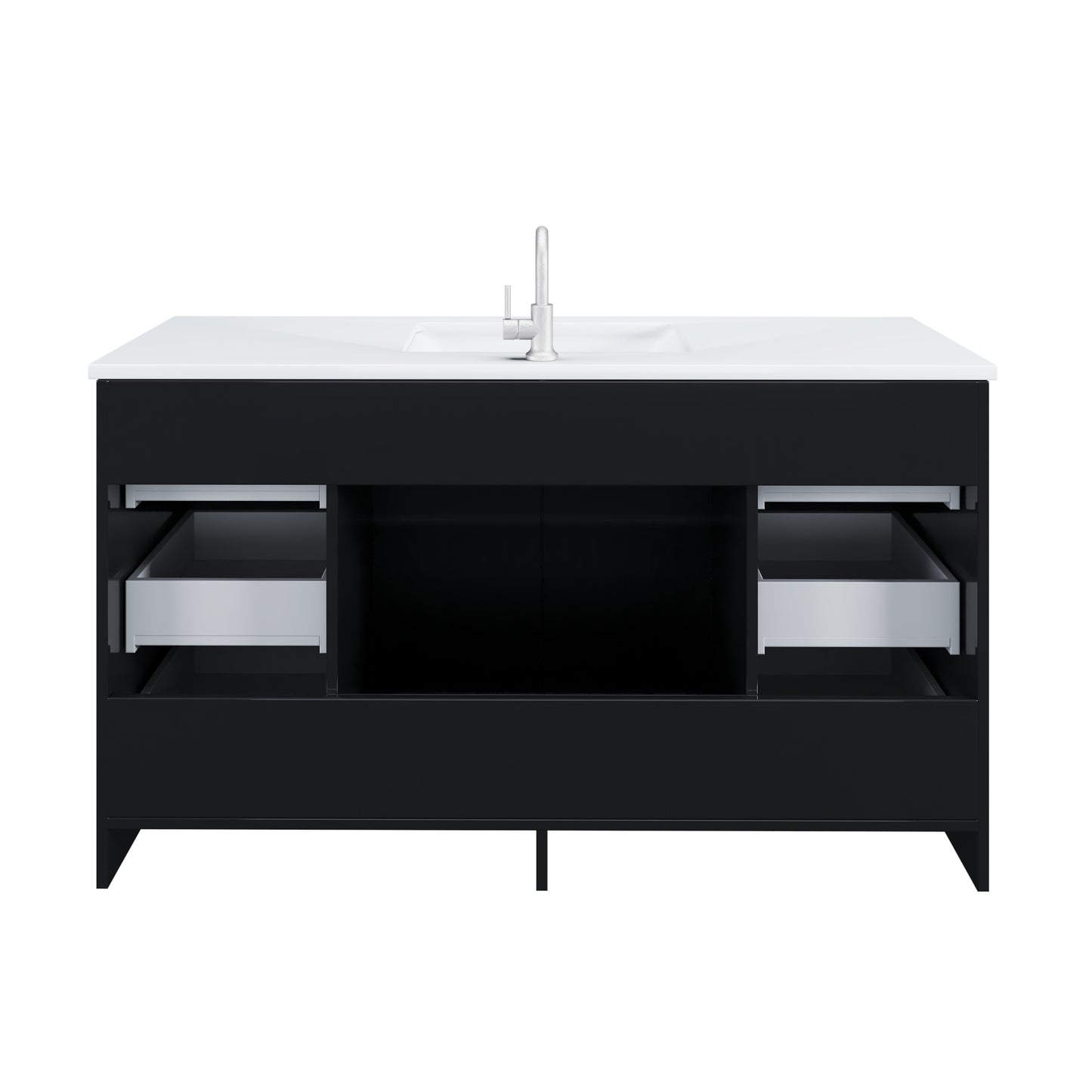 Zuma 60" Bathroom Vanity with integrated counter top