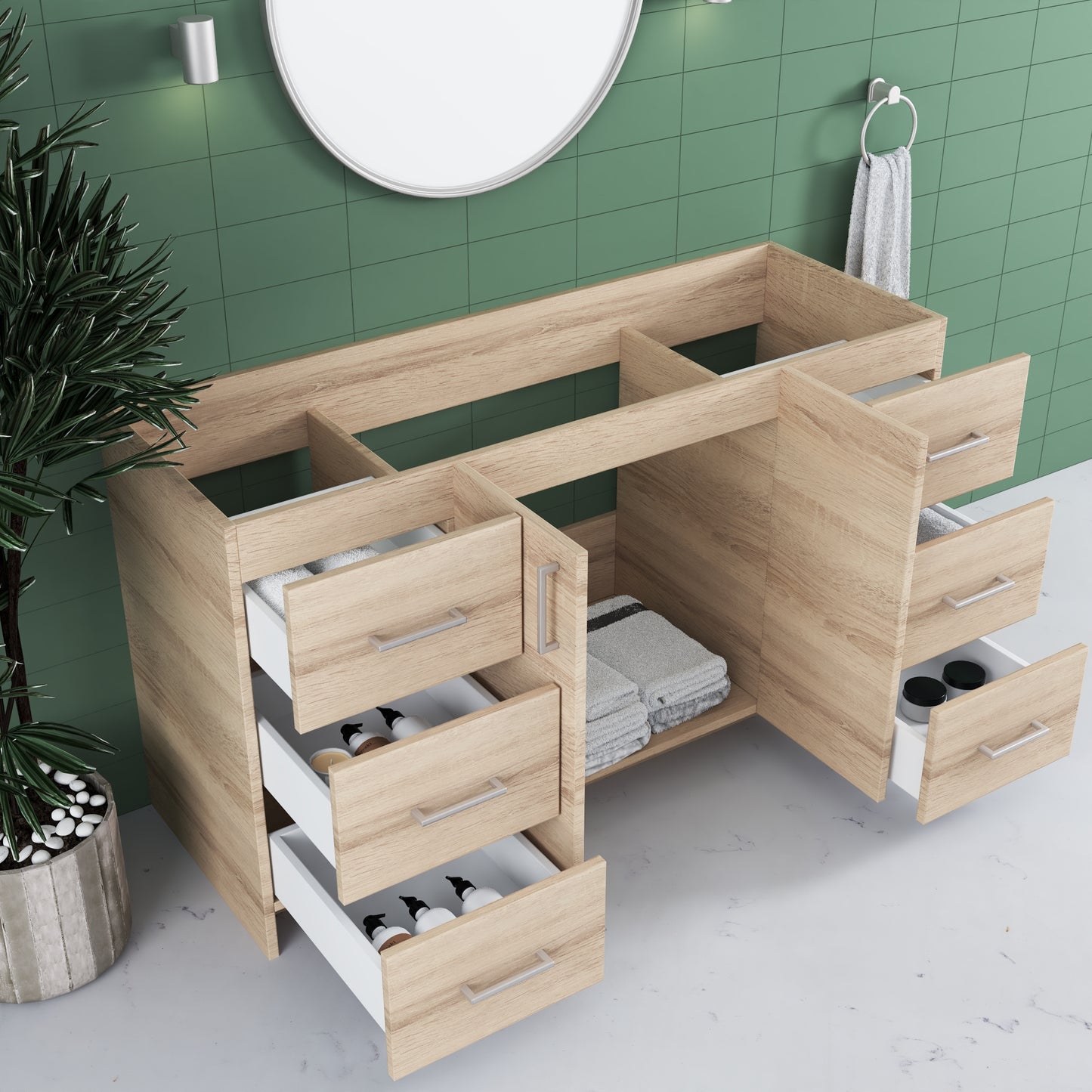 Zuma 60" Bathroom Vanity Cabinet Only