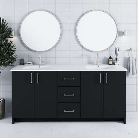 Zuma 72" Bathroom Vanity with integrated counter top