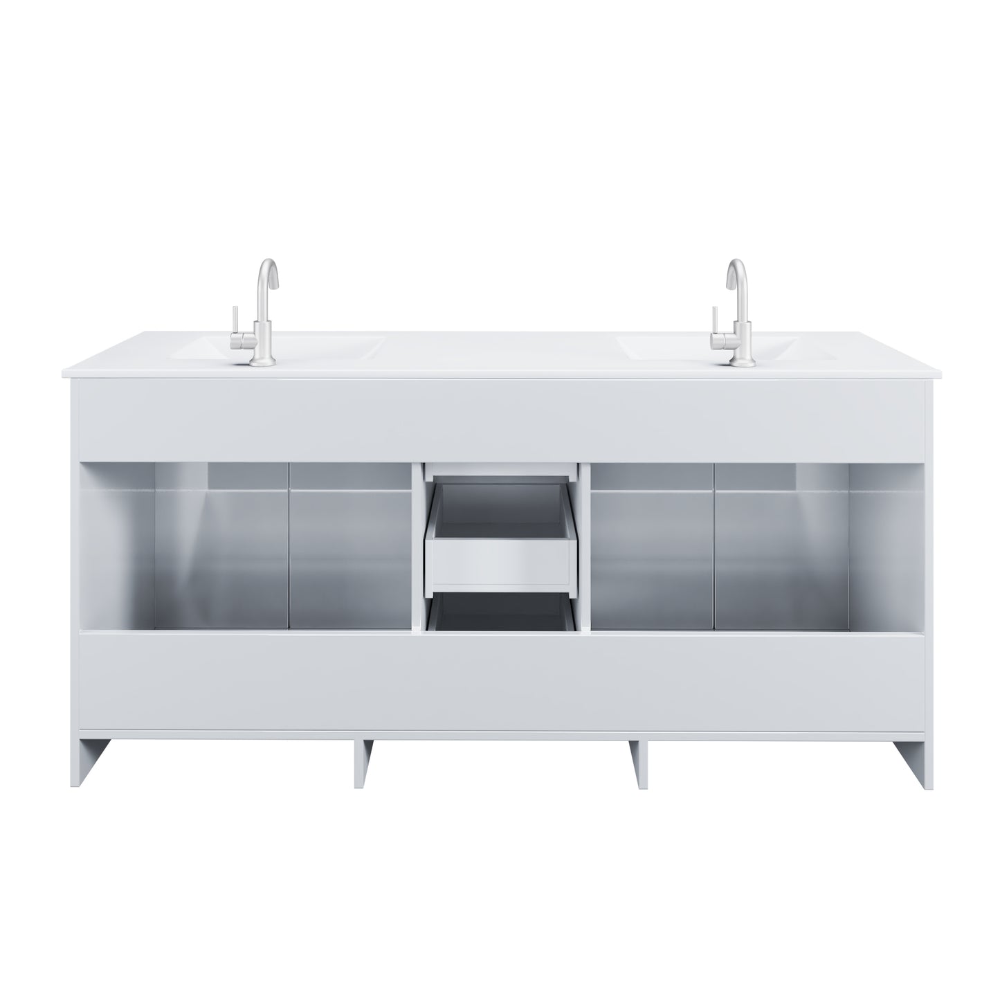 Zuma 72" Bathroom Vanity with integrated counter top