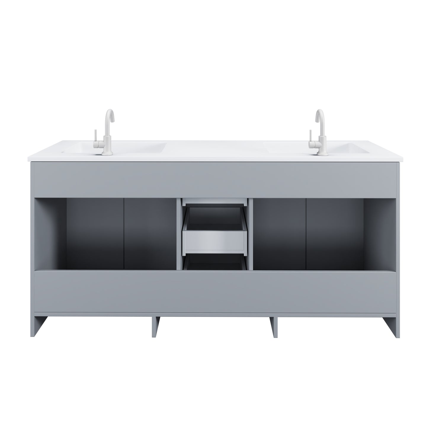 Zuma 72" Bathroom Vanity with integrated counter top