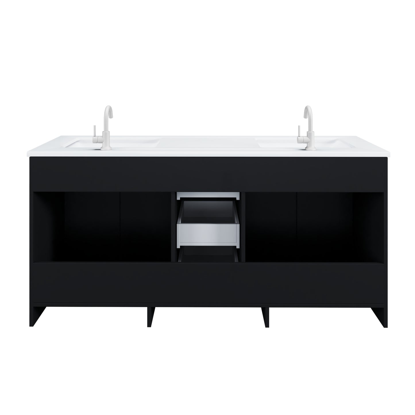 Zuma 72" Bathroom Vanity with integrated counter top