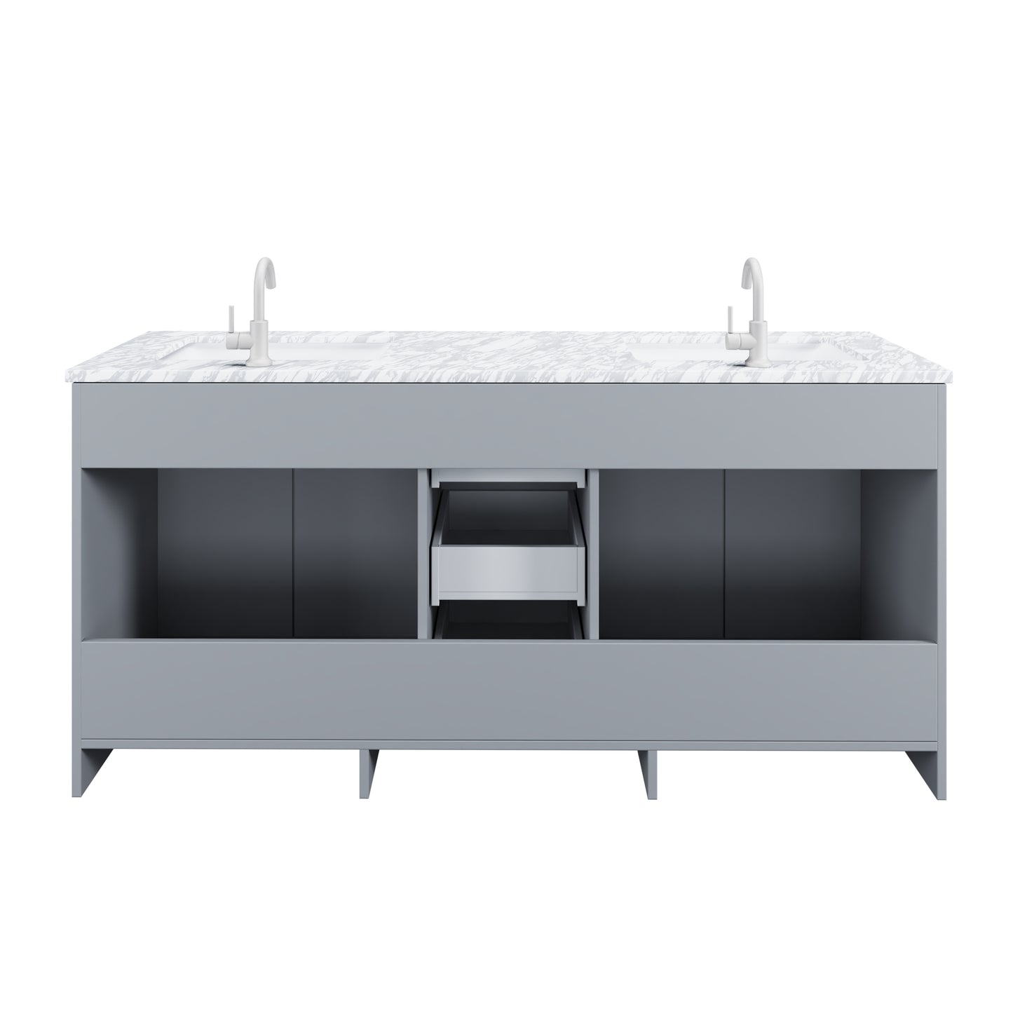 Zuma 72" Bathroom Vanity with integrated counter top