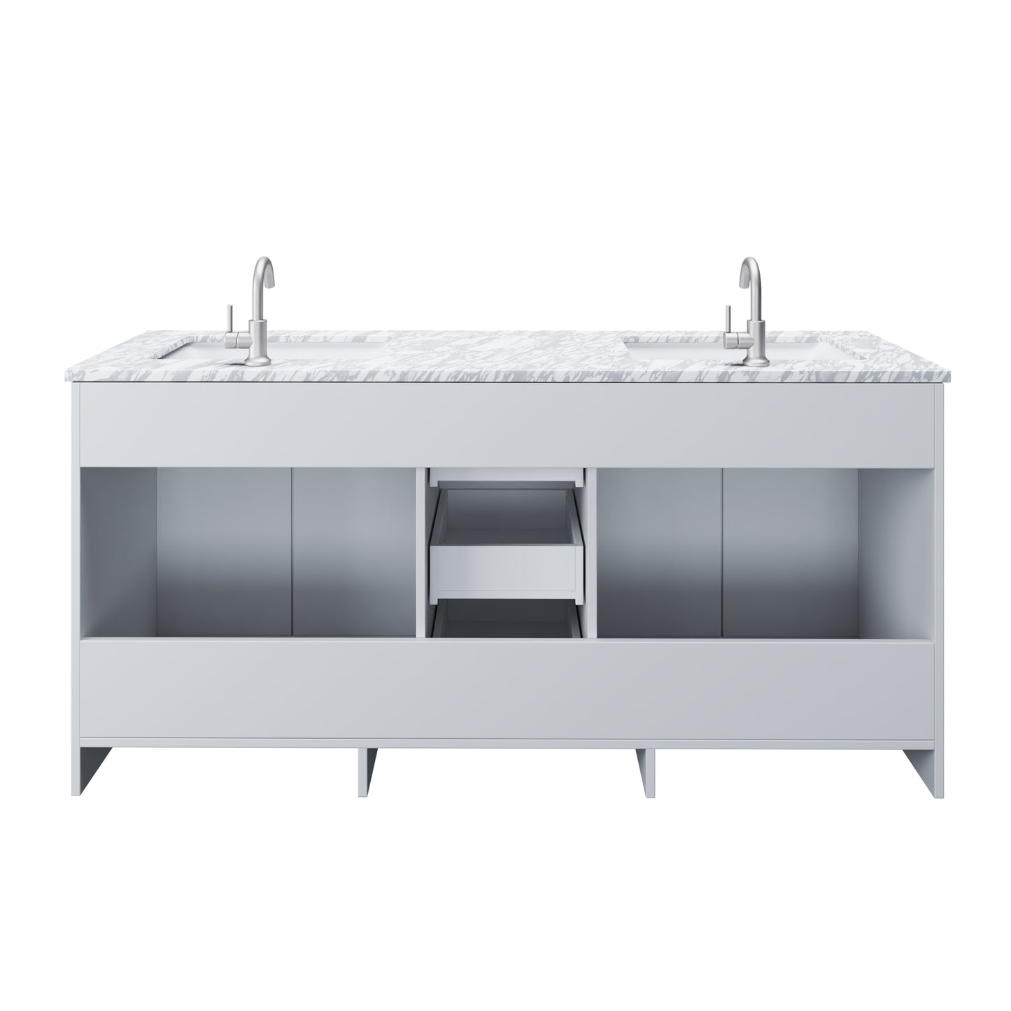 Zuma 72" Bathroom Vanity with integrated counter top